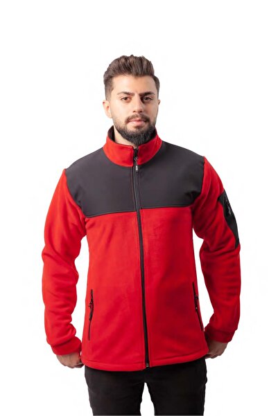 Drop Giyim Softshell Robalı Polar Ceket Kırmızı