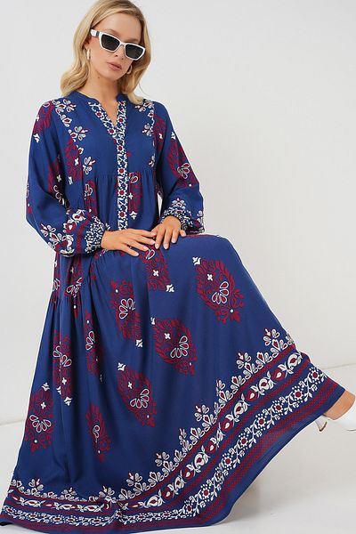 Bigdart 2423 Rochie hijab cu model autentic - Petrol 1
