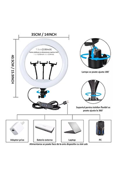 NEXTLY Professional Circular Ring Light Led, , Diameter 35cm, 14inch, Light
