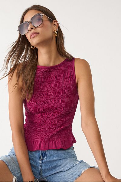 Stradivarius Gathered T-shirt with ruffles