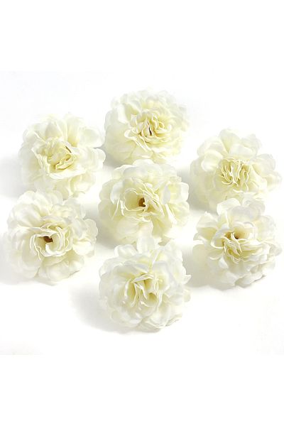 Choice 10pcs Milky White 10PCs Rose Artificial Flowers 4.5cm Fake Flower Head for Christmas Marriage Weddin