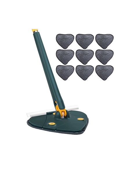 NEXTLY Set Mop Multifunctional Cu 9 Lavete Pentru Suprafete Uscate Si Umede, Cap Forma De Inima