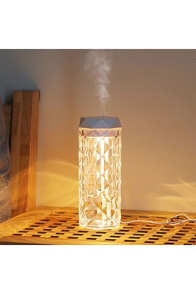 NEXTLY Difuzor De Aromaterapie Cu Iluminare Ambientala, , Forma Veioza, Imitatie Cristal, Lumina