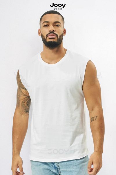 Jooy Campaign Set of 2 Men's Training Athlete Oversize Sleeveless T-Shirt