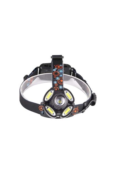 MACVI Lanterna frontala de cap Macvi® cu 5 LED-uri, iluminare puternica, banda elastica reglabila