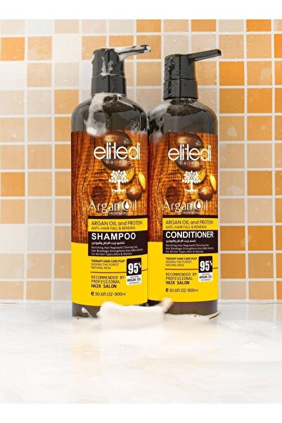 elitedi bellezza مجموعة العناية بالشعر بزيت الأرجان شامبو 900مل بلسم900مل
