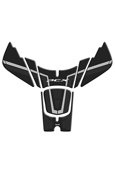 Redline Grafik Honda PCX 2025 Karbon Beyaz Tank Pad Redline Grafik