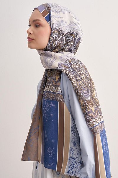 carell Ivory Lilac Vela Flush Shawl