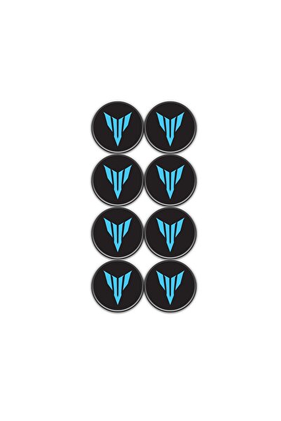 Redline Grafik MT Uyumlu Turkuaz Ice Blue Logo 8'li Koruma Takozu 3D Sticker ...