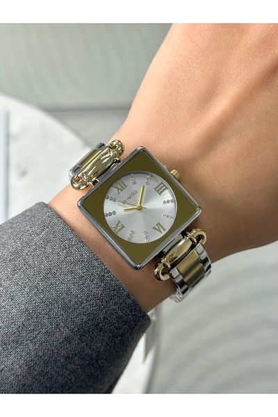 Homies Guaranteed Premium Women's Wristwatch Gold-Silver (White Dial) Rshms-209