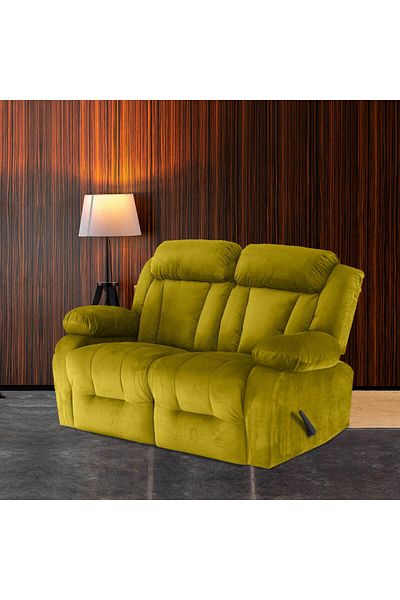 Lazy Vibes Mnz5 | Velvet Double Reclinerchair 159x77x104 Cm - Gold
