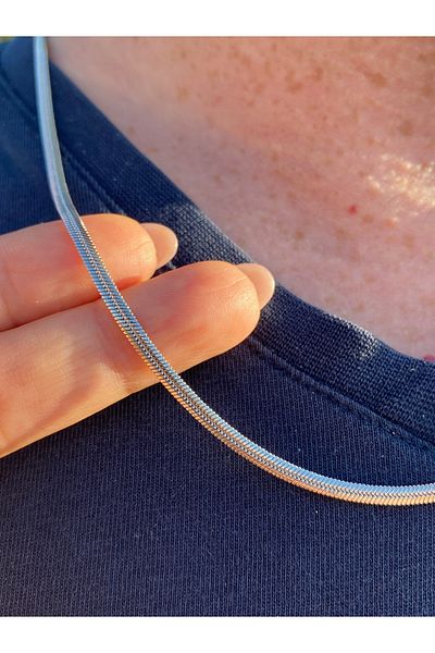 kurukafagift Fine Italian Model Men's Steel Snake Chain Necklace 60 cm