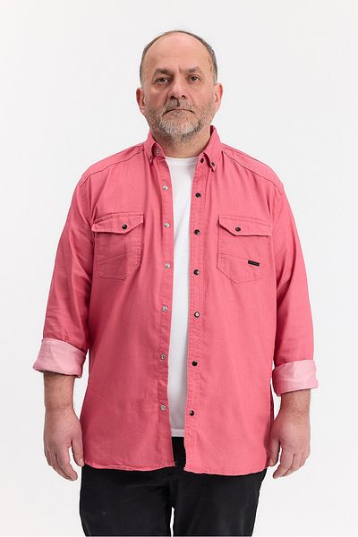 YXC Ανδρικό τζιν πουκάμισο Slim Fit