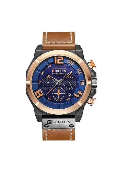 Curren Aquarider Watch, Brown, Gold