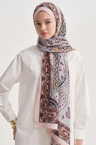 carell Olea Powder Nilla Cotton Shawl