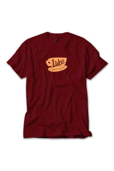 Generic Brand Tricou colorat Glimore Girls Luke, culoare roșie, mărimea XS