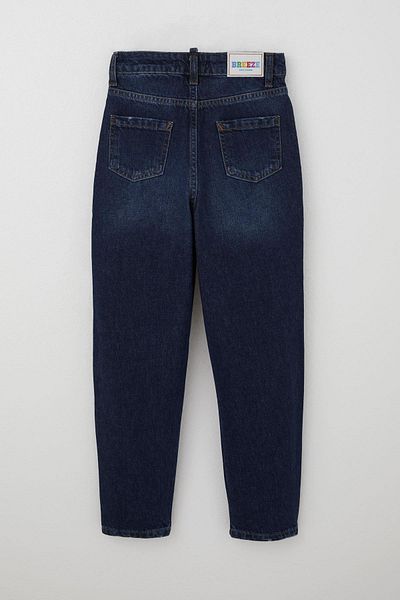 Breeze Pantaloni pentru fetiță de jeans cu buzunare, nasturi, 9-14 ani, albastru închis