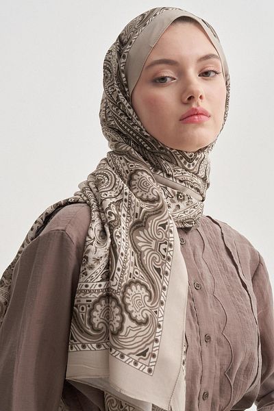 carell Ravena Sand Beige Nilla Cotton Shawl