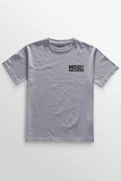 Kretas Siva majica Lost Boyz Music Makes Me High Slušalice Štampano Unisex T-...