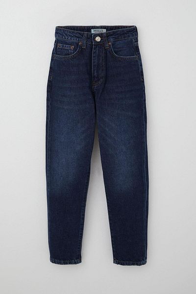 Breeze Pantaloni pentru fetiță de jeans cu buzunare, nasturi, 9-14 ani, albastru închis