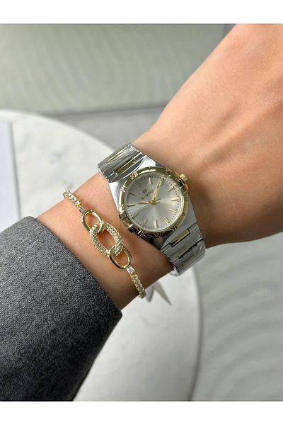 Homies Guaranteed Premium Women's Wristwatch Silver (White Dial Gold Case) Rshms-204