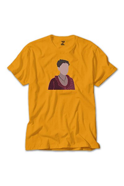 WAKHA إينولا هولمز صورة ظلية تي شيرت أصفر