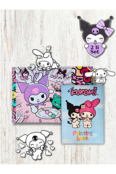 Ceylan Kırtasiye Kuromi ve Arkadaşları Resim Defteri ve Maskeli Boyama (2 li ...