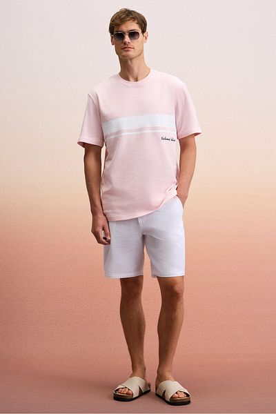 GRIMELANGE Lamine Men's Crew Neck 100% Org. Pamuk Short Fit T- Hemchinen's Long Coke Similarities