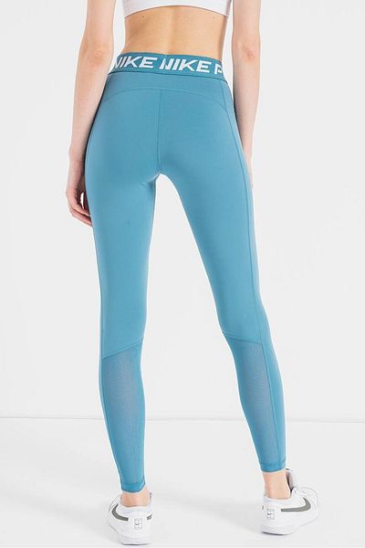 Nike Pro 365 Dri Fit Training Mid Rise Full Length Tight Fit Recovery Tights Light Blue