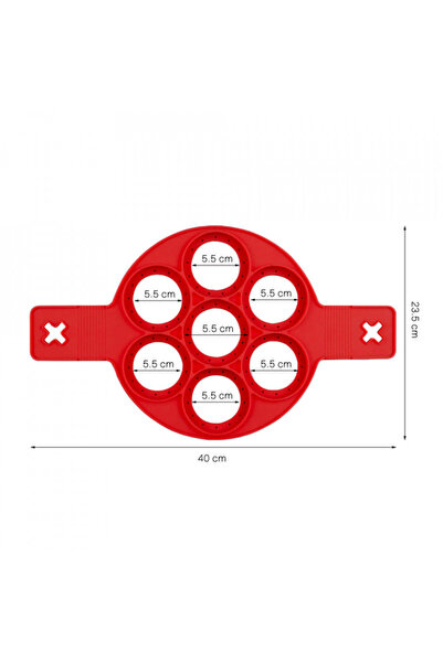 BOEM Silicone mold for eggs and pancakes, 6 holes, round shape