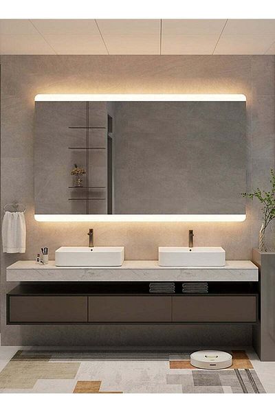Taimi LED Touch Rectangular Wall Mirror Bathroom Mirror Hotels and Restaurants 120x75cm 3 Lighting Modes