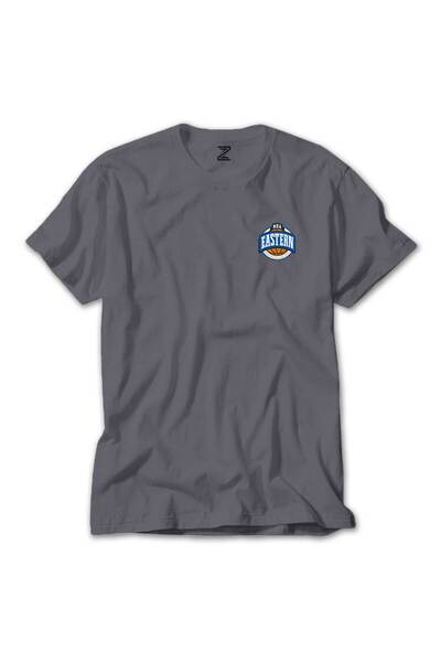 WAKHA Tricou gri cu logo NBA Eastern