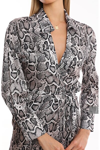 Miss Allos Жіноча сукня з атласу з поясом