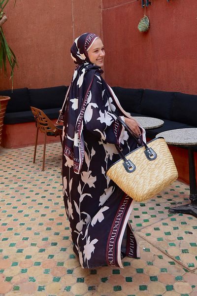 carell Η επιλογή της Rana Brave Azelina Black Flush Abaya