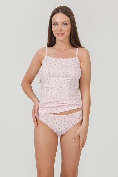 ÇamaşırcımShop Berrak 1258 Lace Detailed Rope Strap 100% Cotton Women's Athlete Panties Set