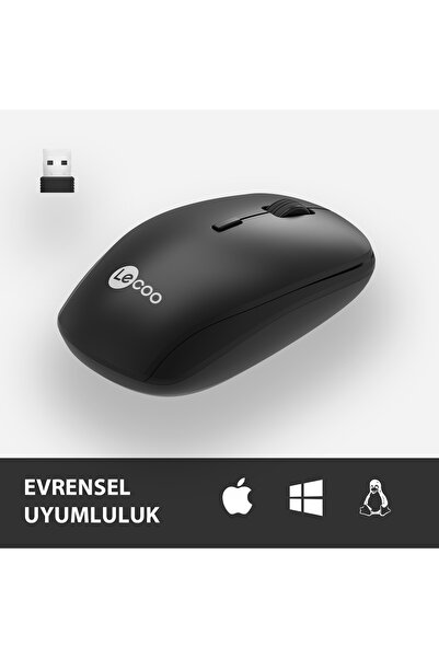 Lecoo Ws203 Kablosuz 2400dpı 4 Tuşlu Optik Mouse Siyah