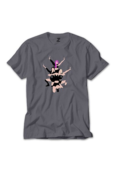 CrowsGate Tricou Blackpink Digital Simplu Gri