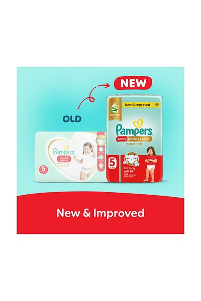 Pampers Ultimate Comfort Pants Diapers, Size 5, 12-18kg, Super Saving Pack, 42 pcs