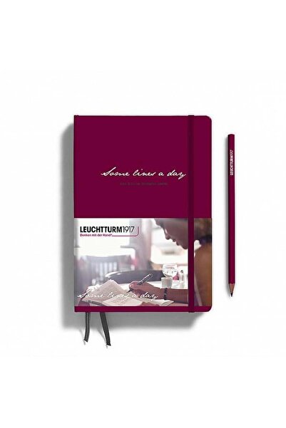 Leuchtturm1917 Some Lines a Day 5 Year Sert Kapak A5 Hatıra Defteri Port Red ...