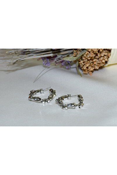 mujeres 316 L Steel Ring Cube Detailed Stylish Elegant Tarnish Free Earrings