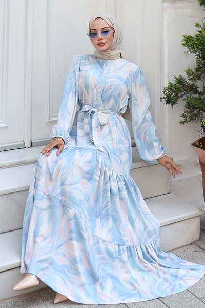 benguen Rochie hijab cu model turcoaz 534