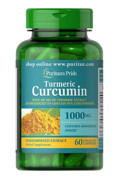 Puritan's Pride Turmeric Curcumin 1000 Mg W/Bioperine Capsules, 60 Count