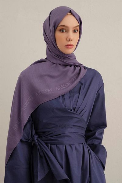 Armine Logo Bordered Cotton Silk Shawl 45