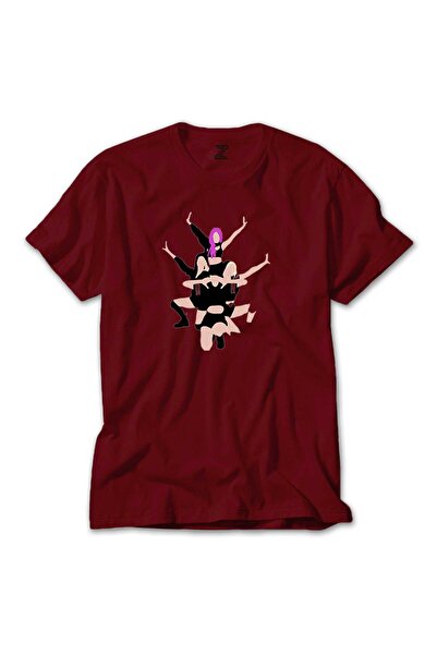 CrowsGate Tricou roșu simplu digital Blackpink