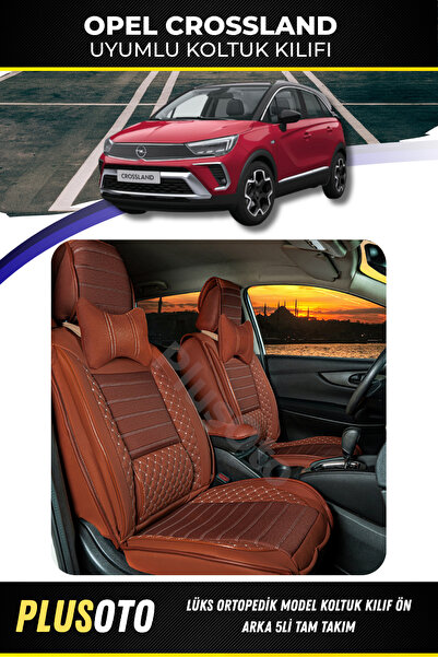 PlusOto مجموعة أغطية مقاعد السيارة المتوافقة مع سلسلة Opel Crossland Plus Lux...