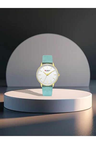 Curren women Leather Analog Wrist Watch 9021 - 38 mm - Green