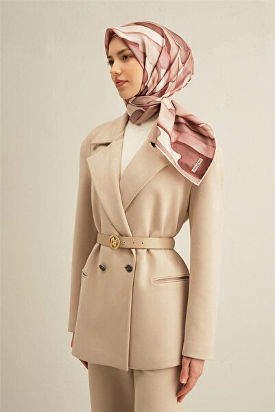 Armine Eșarfă din twill de mătase pură cu model 9306- 33