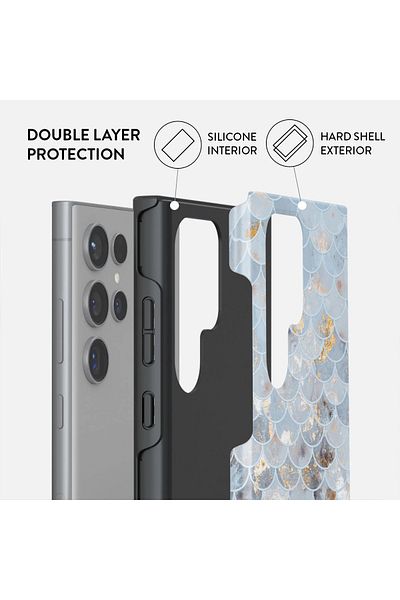 BURGA Phone Case Samsung Galaxy S24 ultra Hybrid 2 Layer Hard Shell Silicone Protective, Scratch Resistant
