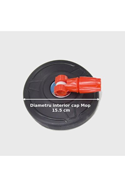 PAA-home Set Mop Rotativ PAA-home, Galeata cu Storcator Detasabil, Coada 360°, 2 Lavete, Negru Rosu