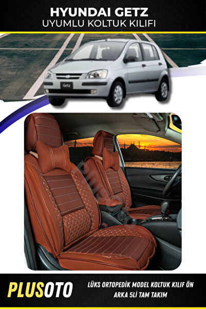PlusOto مجموعة أغطية مقاعد السيارة المتوافقة مع Hyundai Getz Plus Lux Series ...